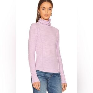 We The Free Size M 100% Cotton Lavender Turtleneck Sweater Longsleeve